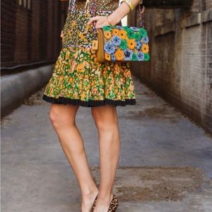 COACH floral skirt with zip closure